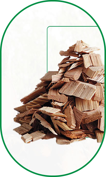 Cavacos de madeira para biomassa e uso industrial